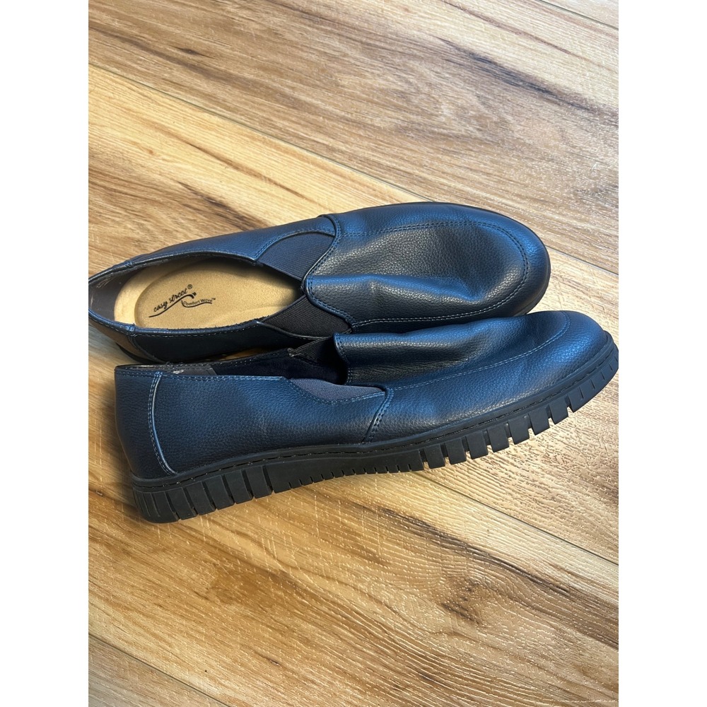 Easy Street 11WW Loafers Comfort Wave Career Casual Navy Black Slip On Shoes